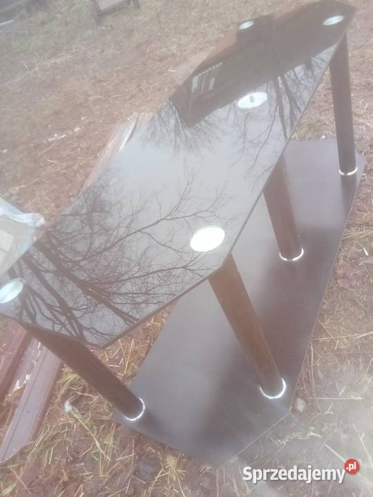 Stolik szklany czarny RTV pod telewizor Czernikowo sprzedam