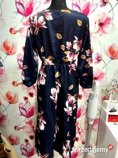 shine sukienka modny wzór kwiaty floral hit blog Choszczno