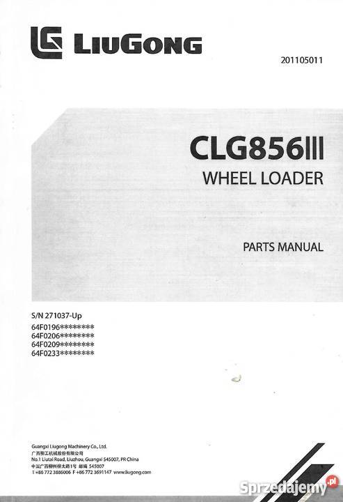 Katalog ładowarka CLG 856 Wrocław