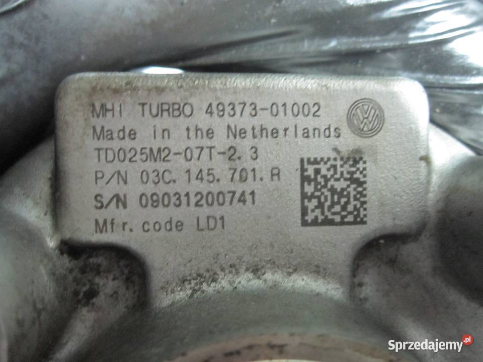 GOLF POLO 14 TSI CAX 122 turbosprężarka osobowe