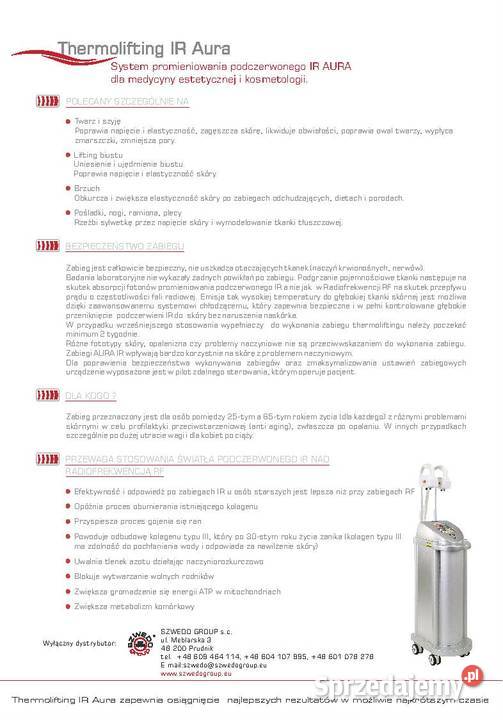 Thermolifting IR AURA alternatywa Zaffiro Dwie Prudnik