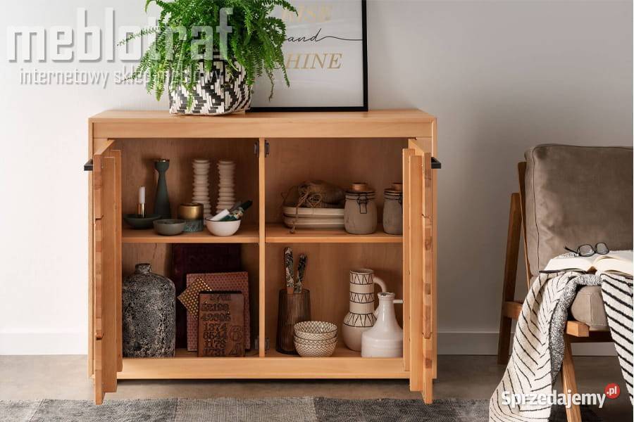 Pełna prostoty KOMODA 2 drzwiowa buk olejowany Tarczyn