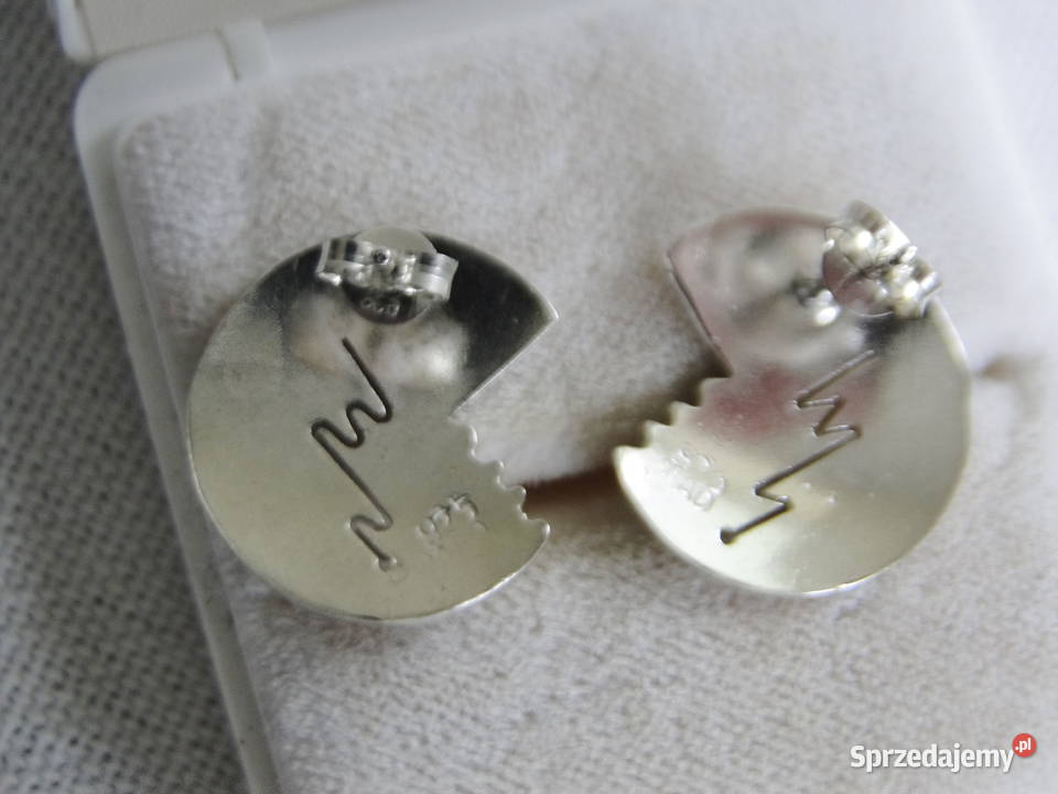 Modernistyczne kolczyki srebro 925 Kolczyki Warszawa