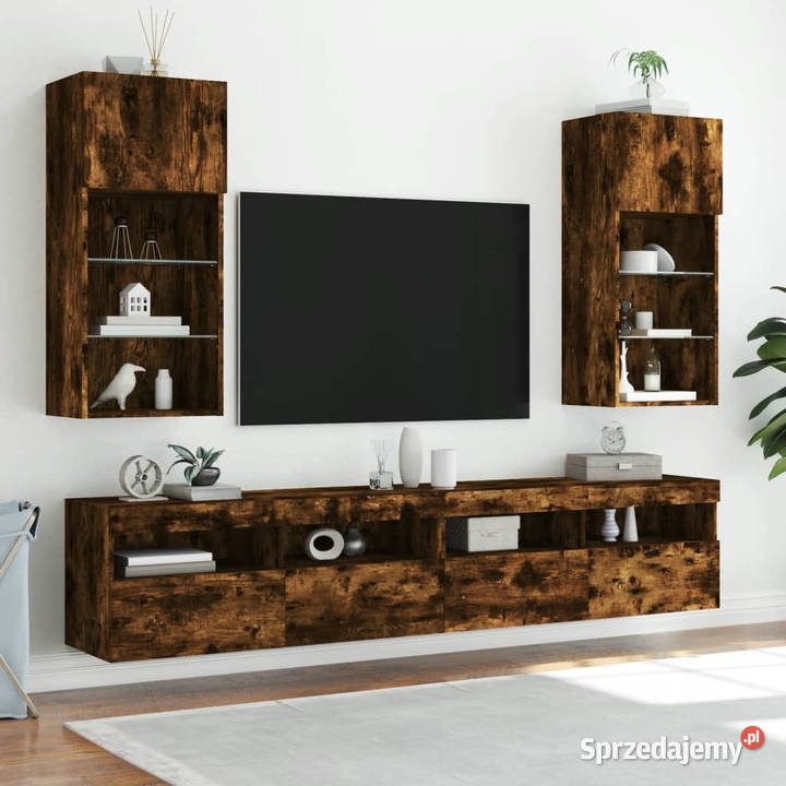 Szafka TV z LED przydymiony dąb 405x30x90 Warszawa