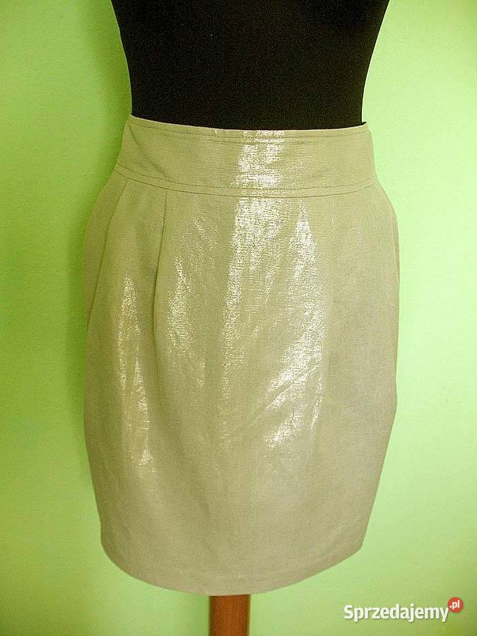 Spódnica Len złota 42 XL biodra 106 Siedlce