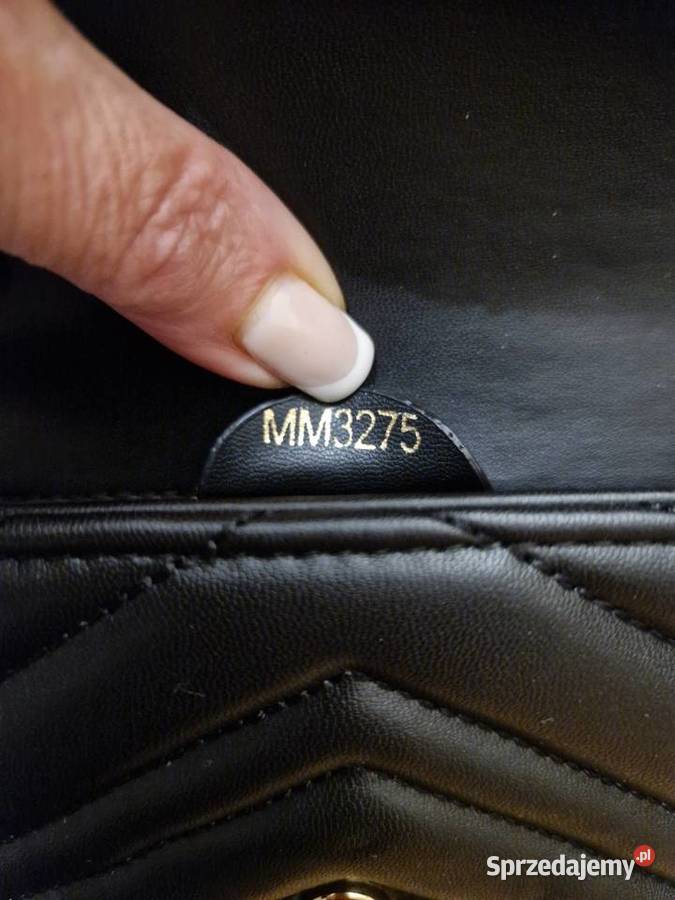 Torebka GG mini Marmont czarna pikowana bordowe Torby i torebki Września