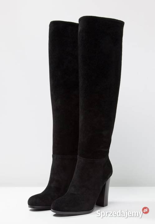 NIEBANALNE zamszowe kozaki Sam Edelman szersza skóra