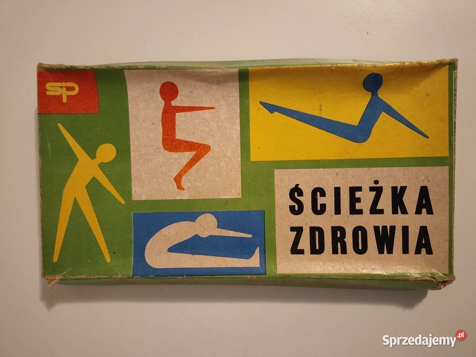 Stara gra planszowa z epoki PRL Ścieżka zdrowia Samodzielna gra Kościan