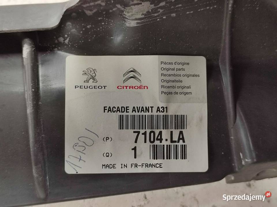 PAS PRZEDNI CITROEN C3 III SX 2016 7104LA OEM sprzedam