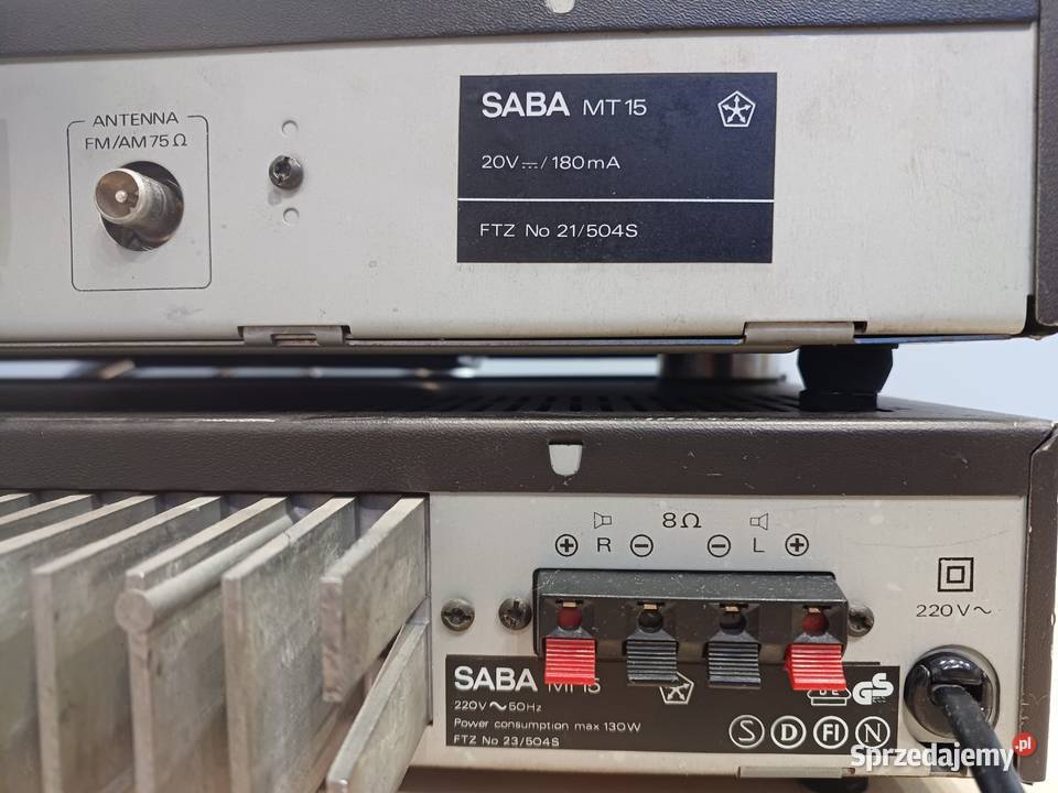 SABA Amplifier MI15 and SABA Tuner HiFi FMAM Łapy
