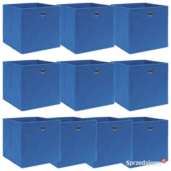Pudełka 10 niebieskie 32x32x32 tkanina WM288339 Pozostałe Warszawa