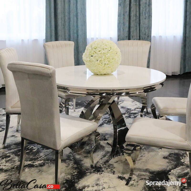 STÓŁ GLAMOUR LINCOLN OKRĄGŁY STAL SZLACHETNA Warszawa