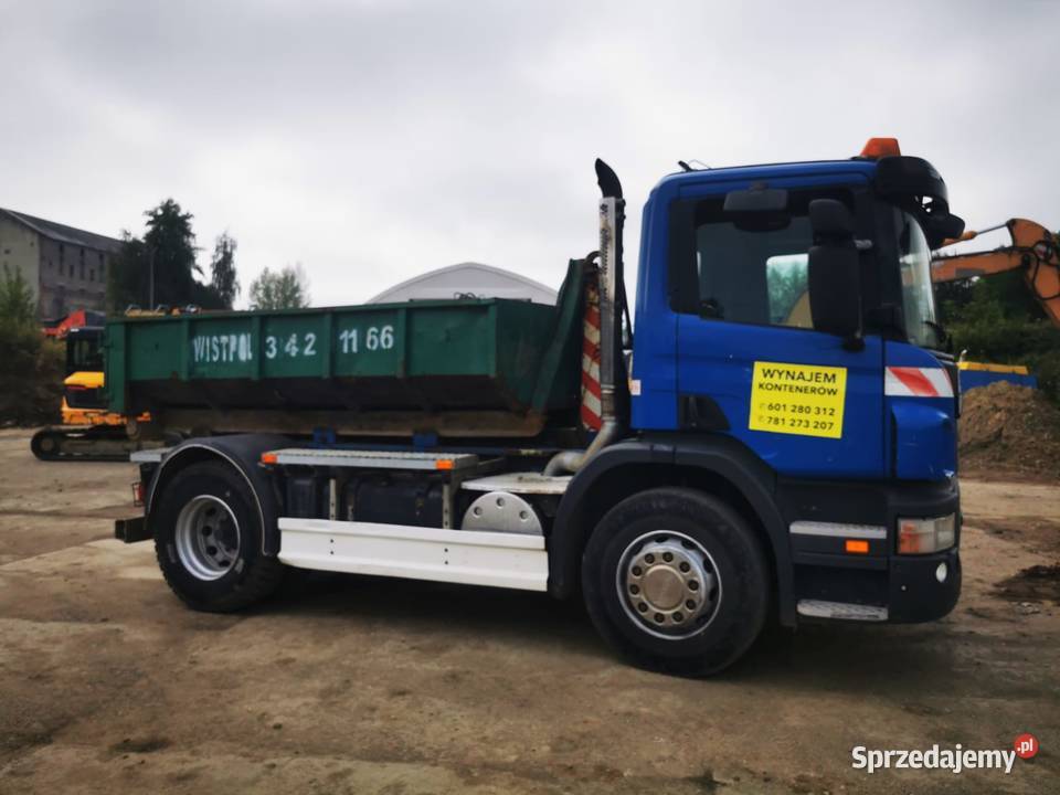 Scania p230 hakowiec wywrotka kontener diesel Cieszyn