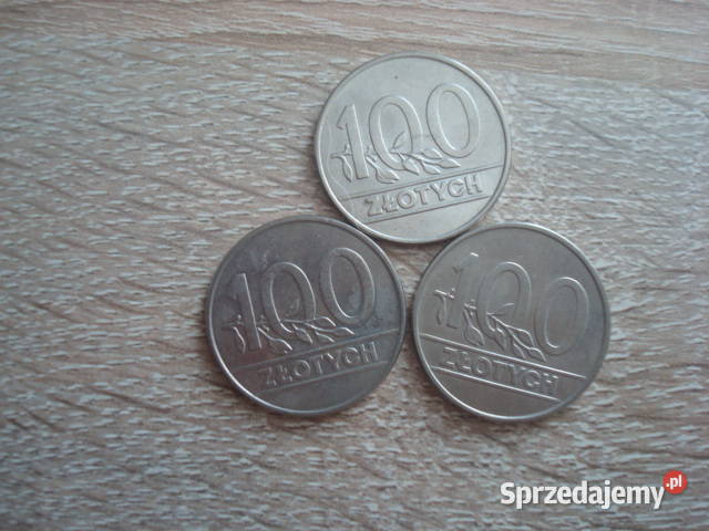 Moneta 100 z 1990 r x 3 Bądkowo