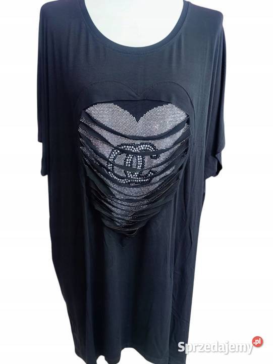 Tunika damska PLUS SIZE serca i przetarciem kolorowy Pątnów sprzedam