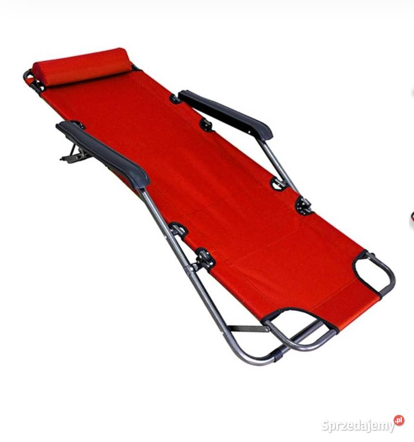 Leżak plażowy nowy czerwony Legnica