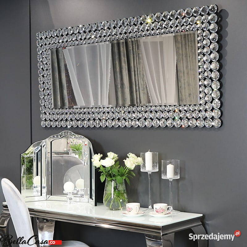 Lustro glamour prostokątne dekoracyjne Warszawa sprzedam