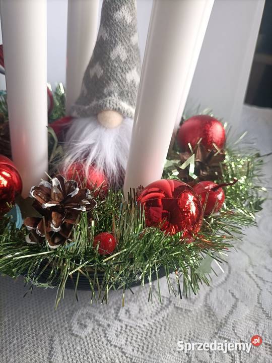 Stroik świąteczny świecznik