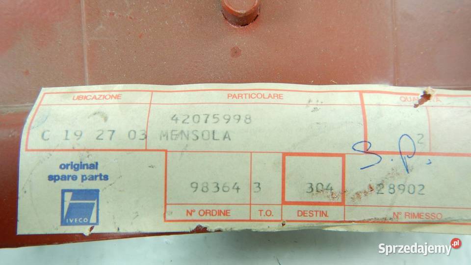 WSPORNIK WYDECHU FIAT 190 77 ORYGINAŁ ASO Części montażowe lubelskie