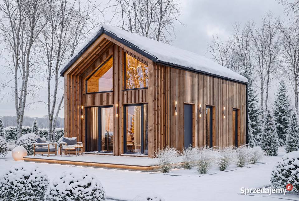 Domek Drewniany Całoroczny z Antresolą 35 m Cała Bielsko-Biała