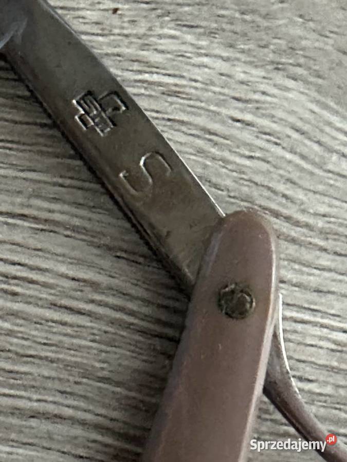 Stara zabytkowa brzytwa do golenia Wapienica łódzkie Łódź