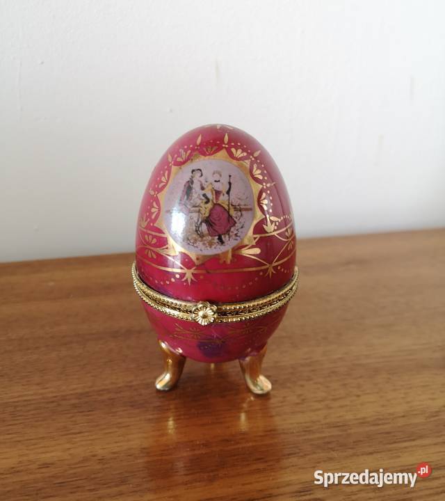 Jajko szkatułka porcelana vintage