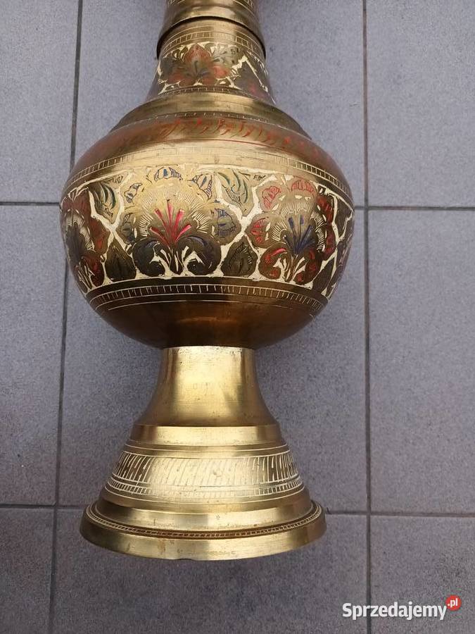 Zabytkowy oryginalny wazon indyjski Aleksandrów Łódzki