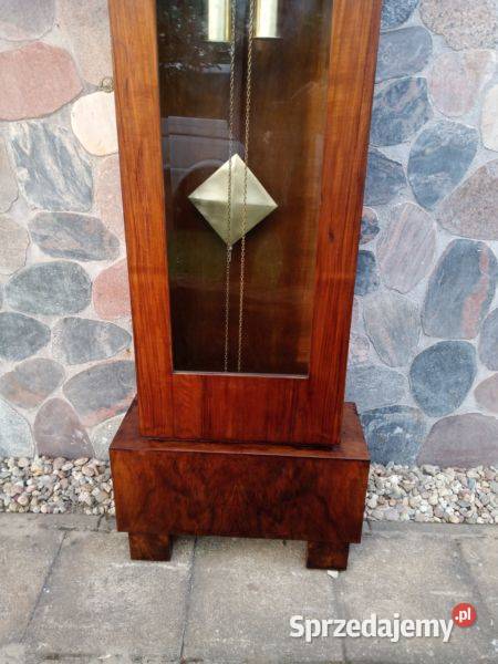 Stojący zegar zabytkowy w stylu Art deco Nowy Tomyśl