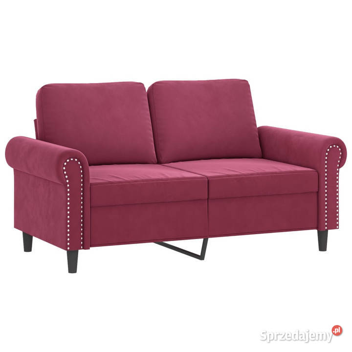 2osobowa sofa z poduszkami winna czerwień 120 mazowieckie