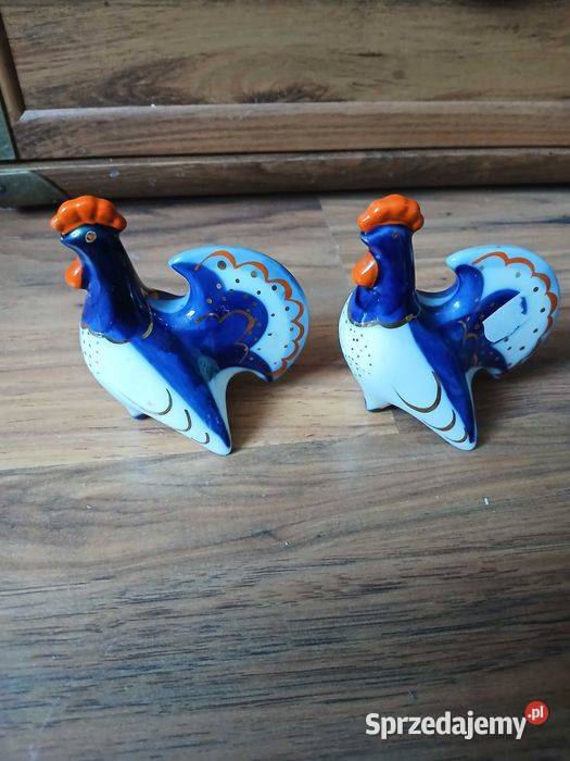 Stary zestaw solniczka i pieprzniczka kurka Porcelana i szkło Porcelana i szkło sprzedam