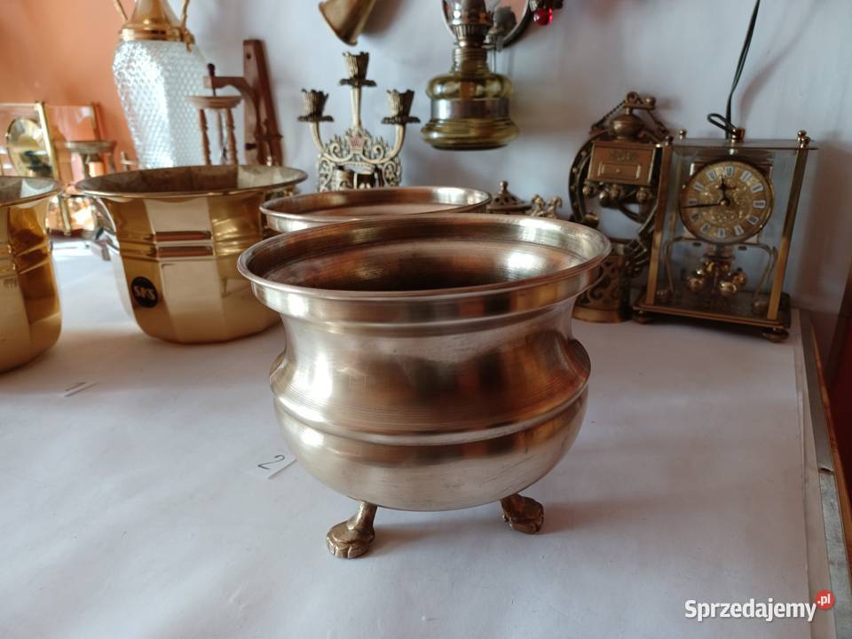 Komplet dwóch mosiężnych pięknych donic Kolekcja Poznań sprzedam