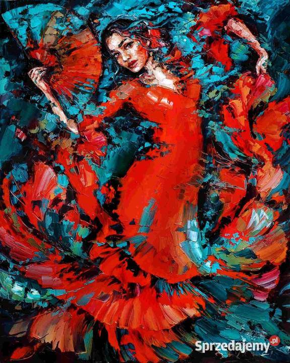 Obraz olej płótno Andaluzyjski sen 100x80 K Malarstwo Kraków