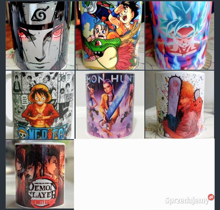 Zestaw prezentowy fana manga anime 7 kubkow Warszawa