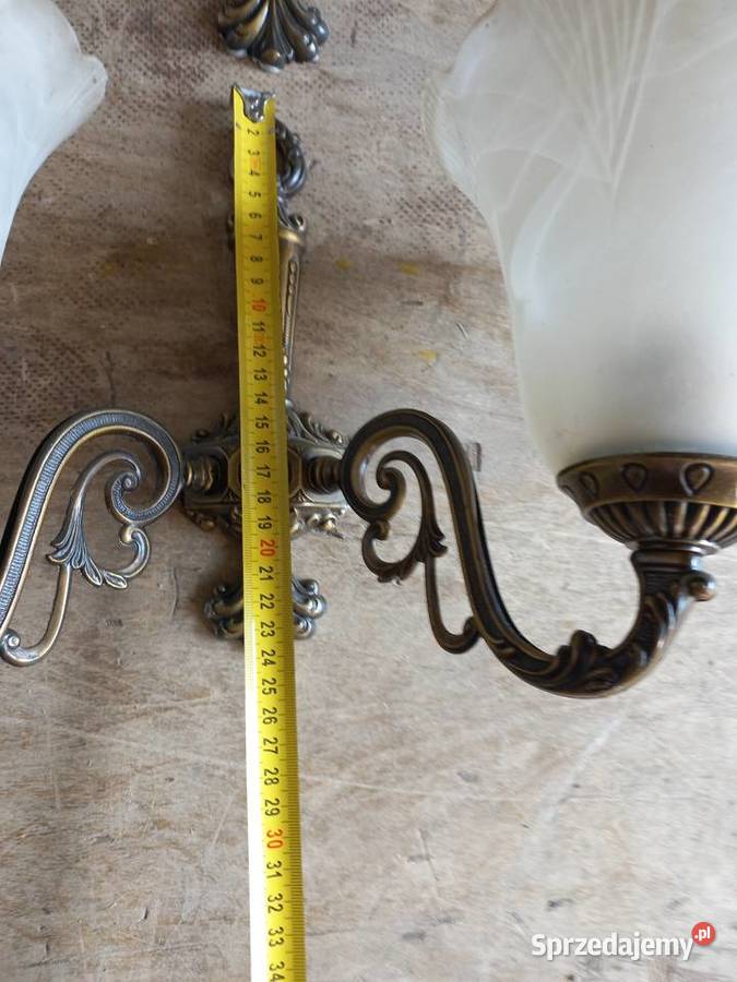 Kinkiety mosiężne z czasów PRL