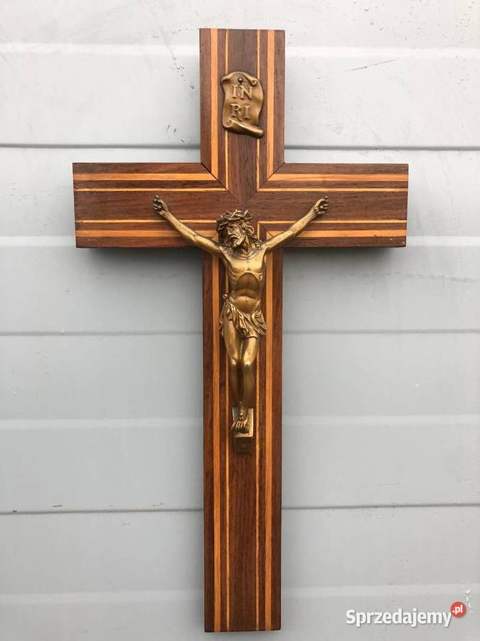 Zabytkowy drewniany Krzyż łódzkie Łowicz
