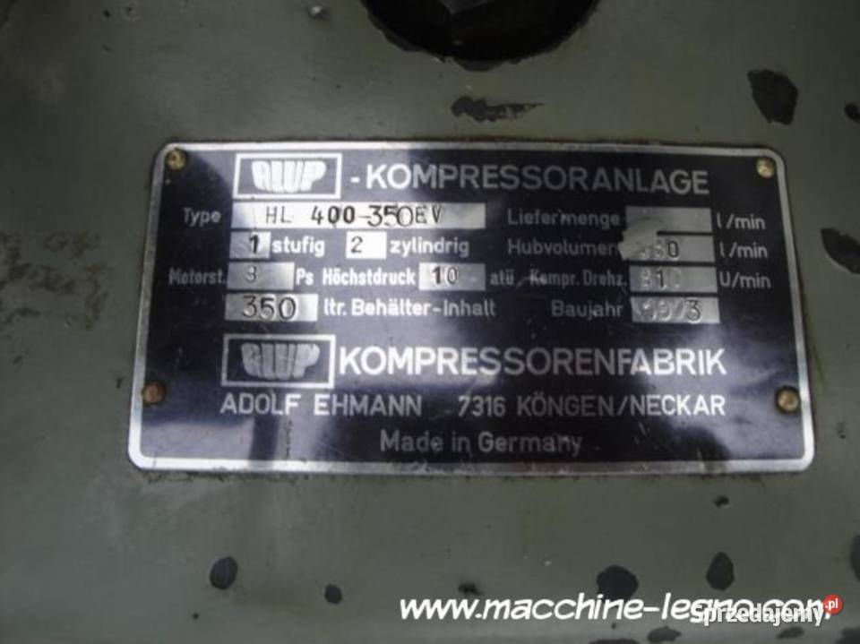 Kompressor ALUP HL 400350 EV lignum Kłodawa