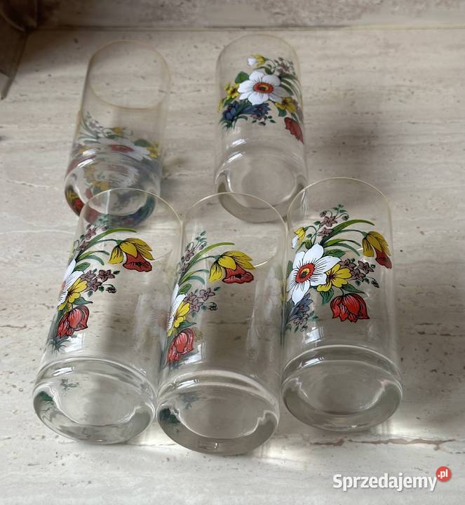 Szklanki z lat PRLu łódzkie Łódź sprzedam
