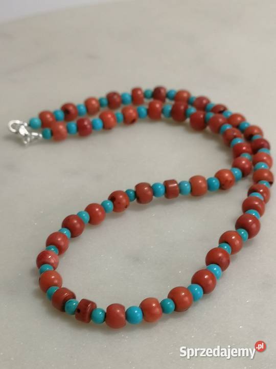 naszyjnik choker koral turkus Toruń