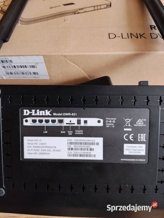 Router WiFi LTE 4G DWR921 router Internet i komunikacja Stare Kurowo