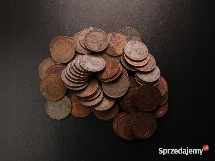 monety III RZESZA 1 REICHSPFENNIG zestaw 70 K300 mazowieckie Warszawa sprzedam