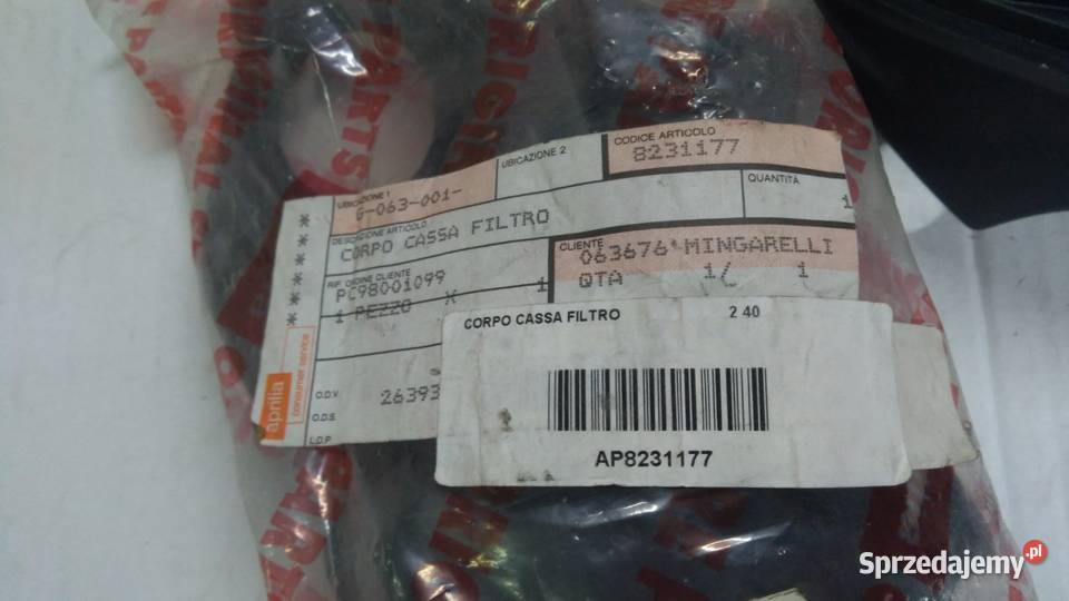 Obudowa filtra powietrza ORGINAŁ Aprilia