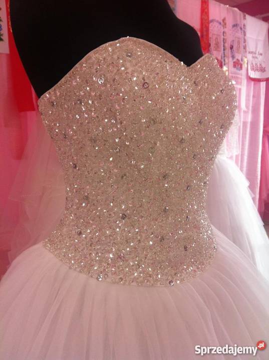 NOWA bajkowa suknia ślubna princessa Damska