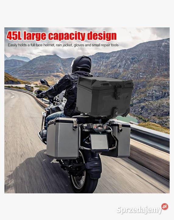 Uniwersalny kufer motocyklowy 45L aluminiowy lubuskie Gorzów Wielkopolski