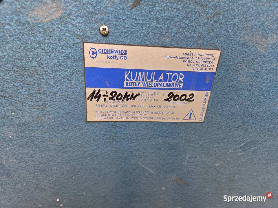 Piec Kocioł Wielopaliwowy 20KW węgiel miał Mrozy