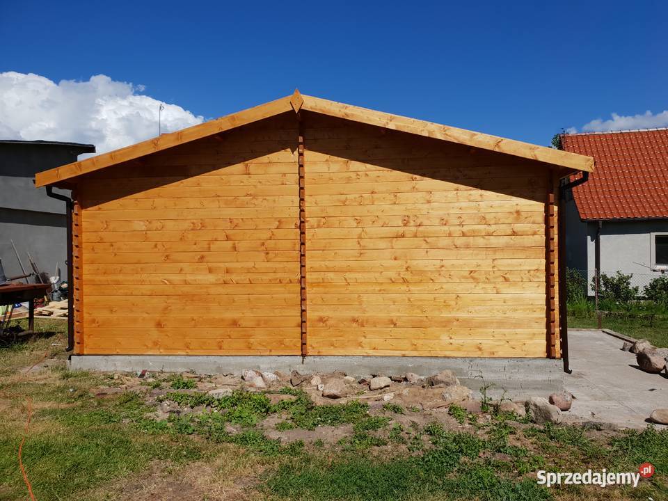 Drewniany garaż dwustanowiskowy sprzedam