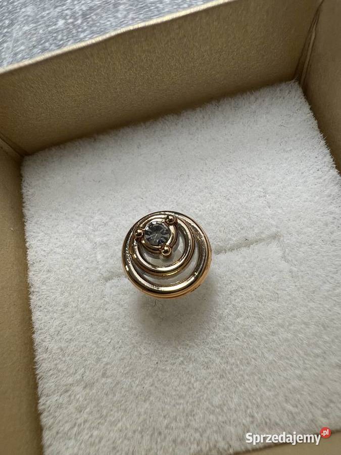 Kolczyk złoty srebrny z diamentem Zegarki i Biżuteria