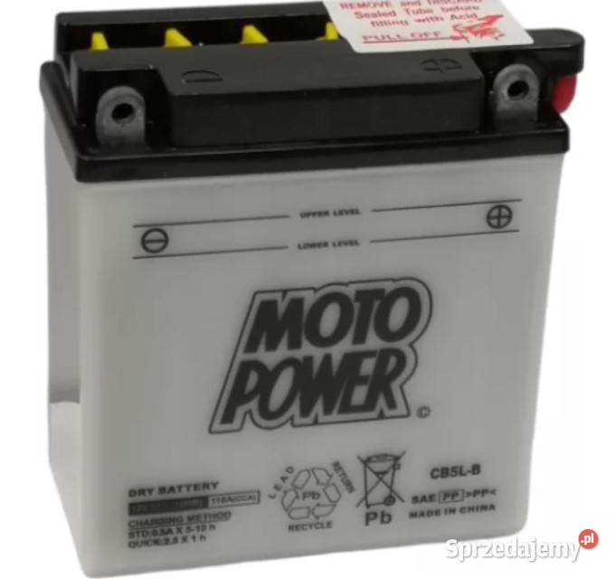 Akumulator motocyklowy MotoPower CB5LB YB5LB 12V Wałbrzych sprzedam