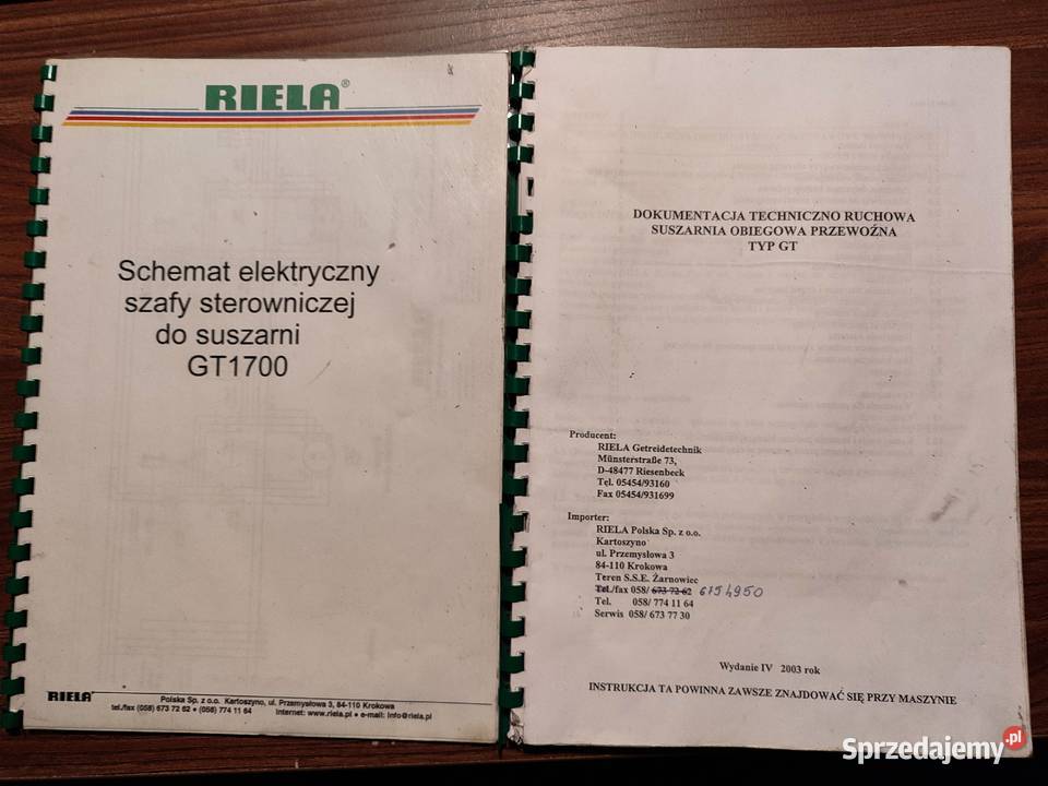 suszarnia Riela gt 1700 drzewicz mecmar pedrotti kujawsko-pomorskie Sumin sprzedam