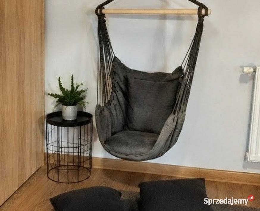 Fotel wiszący BOHO XXL 2 poduszki Do 150 Balkon Pabianice