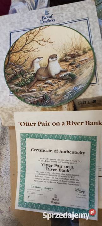 Talerz kolekcjonerski Wydry porcelana Royal Wrocław